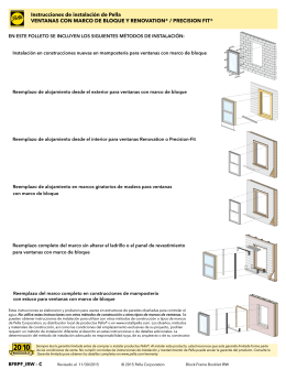 Instrucciones de instalación de Pella VENTANAS CON MARCO DE