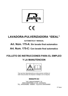 lavadora-pulverizadora “ideal” automatica y manual