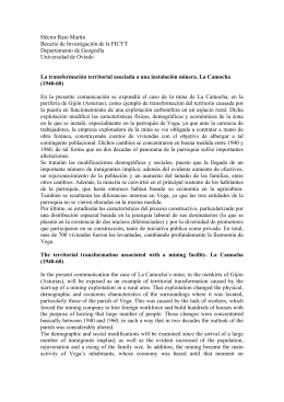 La transformación territorial asociada a una instalación minera. La