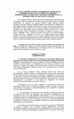 acta de la sesión conjunta celebrada el jueves dos de diciembre de