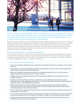 Rutas a la Universidad de California