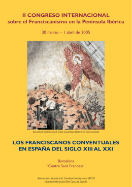 folleto congreso barcelona.indd - Franciscanos Conventuales de