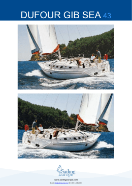 Dufour Gib Sea 43 - Folleto del charter yate