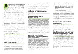 Que es la Etiqueta Verde? Por que es necesario este