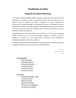 Confiando en Dios