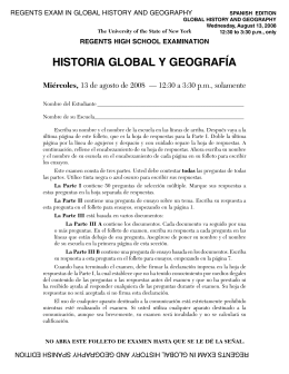 HISTORIA GLOBAL Y GEOGRAFÍA Miércoles