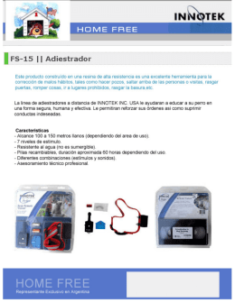 Bajar Folleto - INNOTEK :: HOME FREE