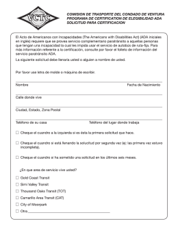 COMISION DE TRASPORTE DEL CONDADO DE VENTURA