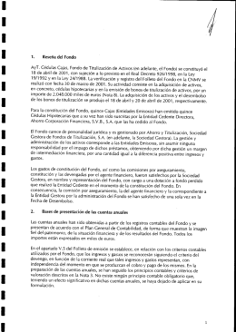 1. Reseña del Fondo - Ahorro y Titulizacion SGFT, SA