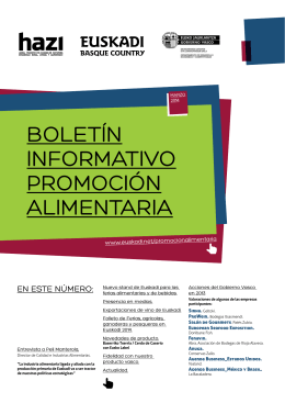 BOLETÍN INFORMATIVO PROMOCIÓN ALIMENTARIA