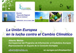 La Unión Europea en la lucha contra el Cambio Climático