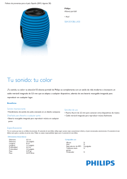 Product Leaflet: Altavoz portátil azul