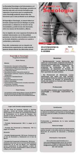 La Sociedad Sexológica de Extremadura y el Instituto de Psicología