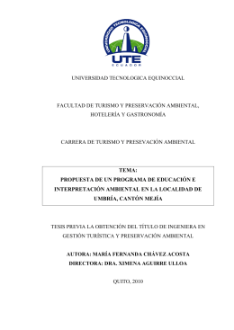 propuesta de un programa de educación e interpretación ambiental