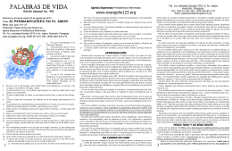 PALABRAS DE VIDA - Evangelio123.org