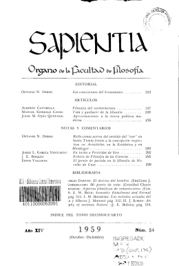 Sapientia Año XIV, Nº 54, 1959 - Biblioteca Digital