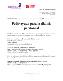 Help for Peritoneal Dialysis (Ayuda para la diálisis peritoneal
