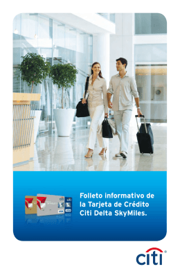 Folleto informativo de la Tarjeta de Crédito Citi Delta SkyMiles.