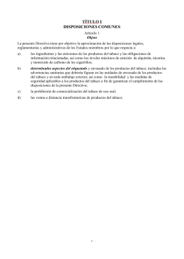 TÍTULO I DISPOSICIONES COMUNES