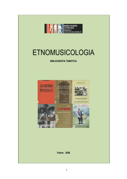 ETNOMUSICOLOGIA - Museu Valencià d`Etnologia