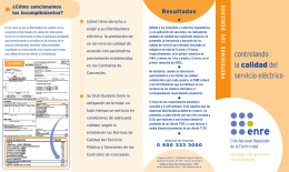 folleto CALIDAD - Ente Nacional Regulador de la Electricidad