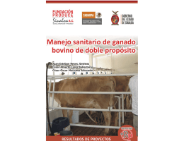 Manejo sanitario de ganado bovino de doble proposito