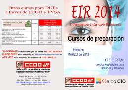 Folleto EIR 2014 - Federación de Sanidad y Sectores