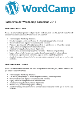 Patrocinio de WordCamp Barcelona 2015