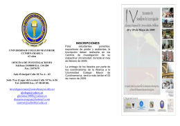 folleto oka - Universidad Colegio Mayor de Cundinamarca