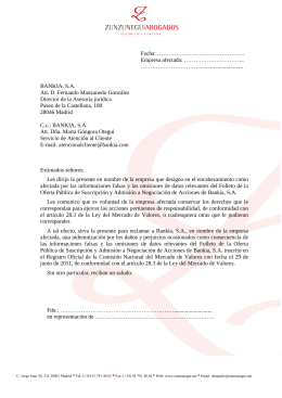 carta modelo - Revista de Derecho del Mercado Financiero RDMF