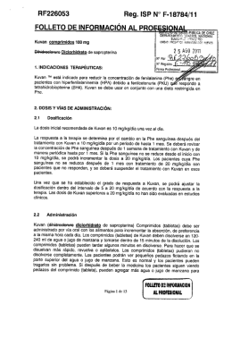 RF226053 Reg. ISP N° F-18784/11 FOLLETO DE INFORMACIÓN AL