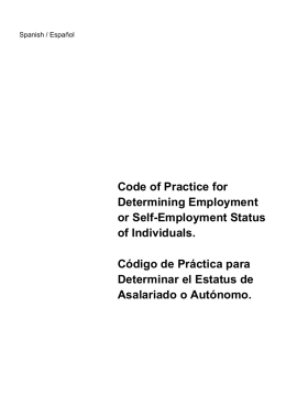 Código de Práctica para Determinar el Estatus de Asalariado o