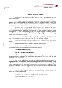 AYUNTAMIENTO PLENO Sesión ordinaria del Ayuntamiento Pleno