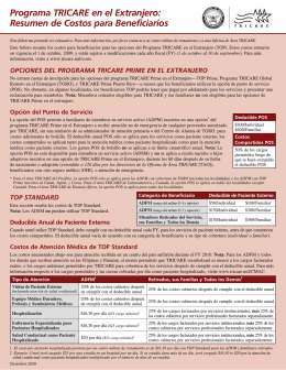 TRICARE Spanish Overseas Beneficiary Costs