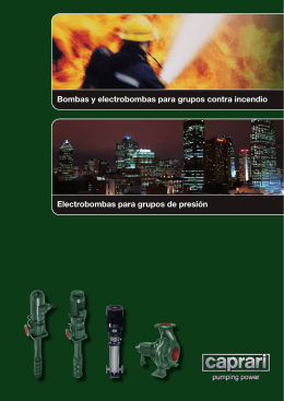 Bombas y electrobombas para grupos contra incendio