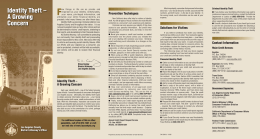 Identity Theft - A Growing Concern