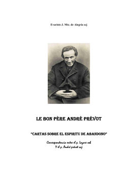 le bon père andré prévot - Congregatio Sacerdotum a Sacro Corde