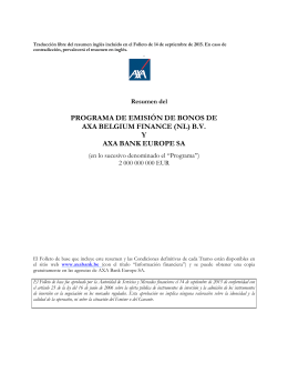 (nl) bv y axa bank europe sa