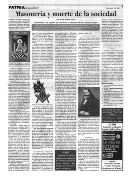 Masonería y muerte de la sociedad