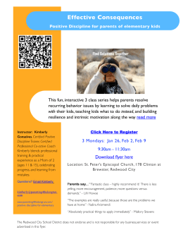 Parenting Class Effective Consequences