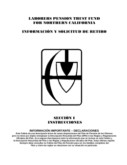 Solicitud de Pensión - Laborers Trust Funds for Northern California