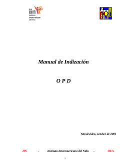 Manual de Indización O P D - Instituto Interamericano del Niño, la