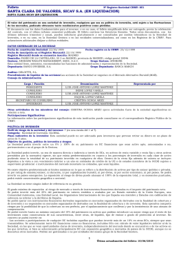 santa clara de valores, sicav sa (en liquidacion)