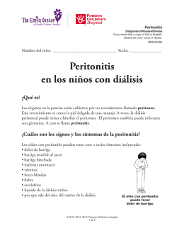 Peritonitis en los niños con diálisis