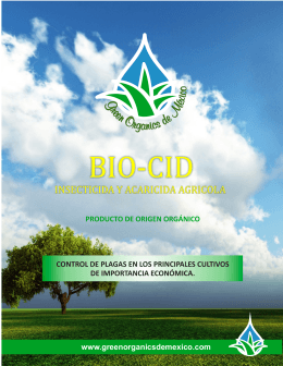 Folleto Bio-Cid - Green Organics de México