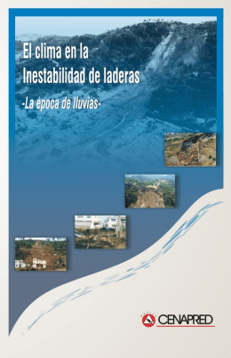 El clima en la inestabilidad de laderas