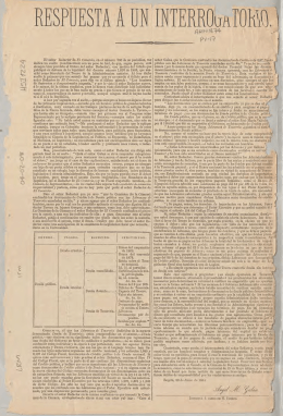 Respuesta a un interrogatorio : 30 de Junio de 1884