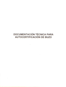 documentación técnica para autocertificacion de buzo