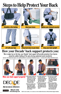 How your Decade® back support protects you: