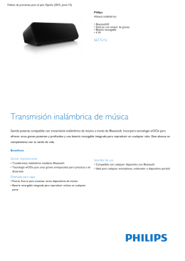 Product Leaflet: Altavoz inalámbrico Bluetooth®